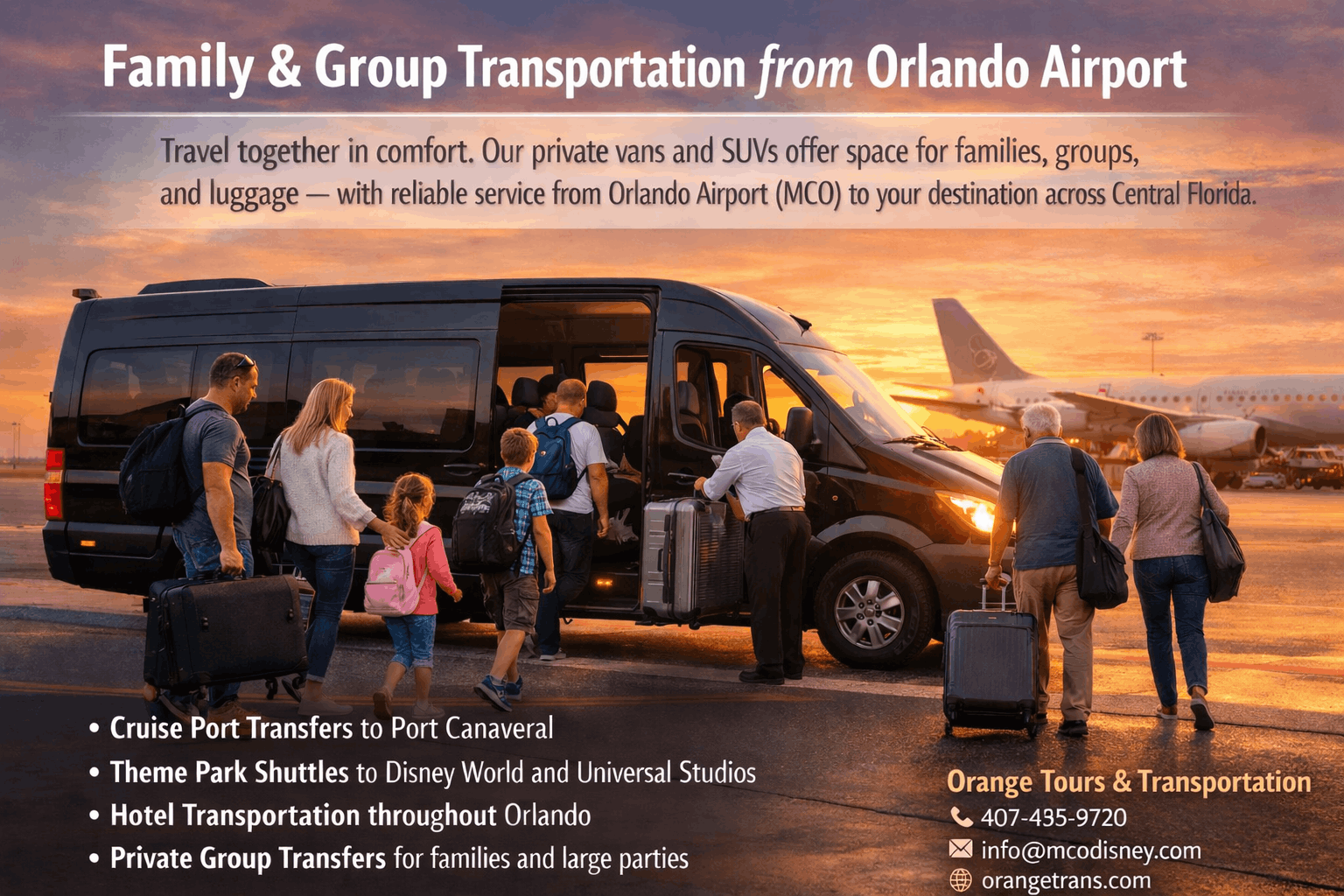 Family & Group Transportation from Orlando Airport